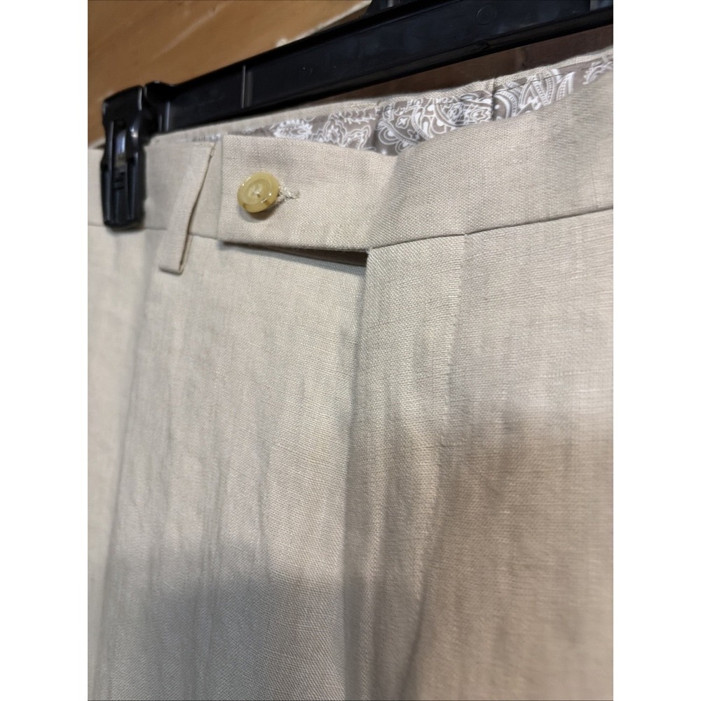 Lauren Ralph Lauren Mens Neville Straight 100% Linen Dress Pants 35X30 - Picture 4 of 12
